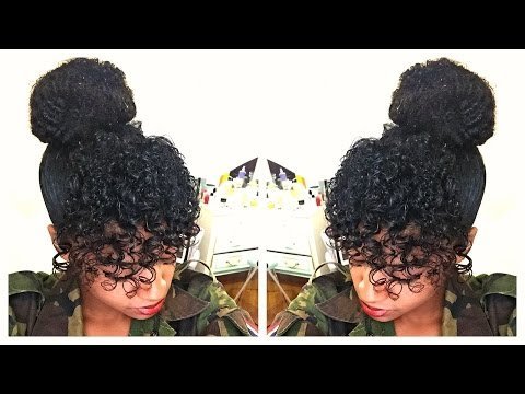 Curly Bangs & Faux Bun | Natural Hair Tutorial | Crystal H. Video |  Beautylish