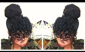Curly Bangs & Faux Bun | Natural Hair Tutorial