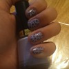 leopard Lavender Nails