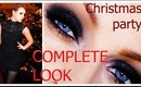 Classic black smokey eyes + complete outfit