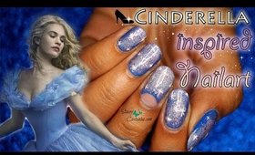 Cinderella 2015 Movie Inspired NAILART | Tutorial