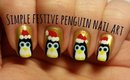 Simple Festive Penguins for Beginners - Christmas Nail Art Tutorial | Stephyclaws