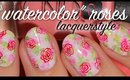 Abstract "Watercolor" Roses (Using Nail Polish) | Lacquerstyle