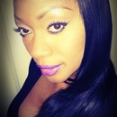 Purple and black winged liner