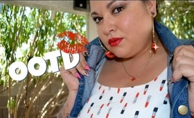 Plus Size: Everything Lipstick Spring OOTD