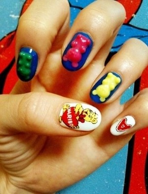 3D Gummy Bears nails!!! 