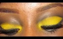Makeup Tutorial: a Black & Yellow Cut Crease Eyeshadow Look.