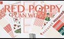 Red Poppy Plan with Me \\ Erin Condren Vertical