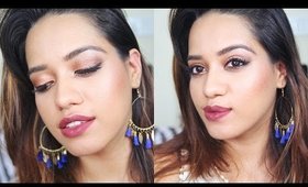 Bronzey Smokey Eye & Dark Lips Makeup Tutorial