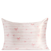 Kitsch Satin Pillowcase Striped Bows