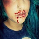 Special effects makeup. Sewn mouth c: