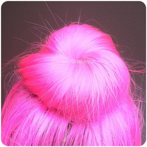 http://asoftblackstar.blogspot.com/2012/03/sock-bun-hair-trend-pink-hair-version.html