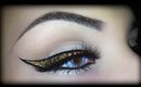 Easy Sexy Black & Gold Glitter Eyeliner - Christmas Make Up Tutorial using CHANEL