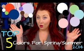 Top 5 Colors + Pairings for Spring and Summer 2014