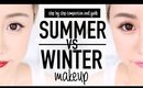 Summer vs Winter Makeup Before & After Transformation Tutorial Routine ♥ 2015 Trends ♥ Wengie