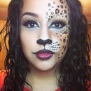 Leopard Halloween makeup 
