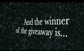 And the winner of the giveaway is.......