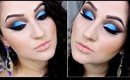 maquiagem azul vibrante