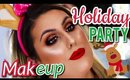 Over The Top HOLIDAY MAKEUP TUTORIAL | Smokey Eye with Glitter Cut Crease Makeup Tutorial