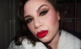 Getting Ready | Fire & Smoke Speed Make Up Tutorial (Winged Liner & Red Lips)