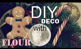 ❄ Cheap DIY Candy Canes & Gingerbread Christmas Decorations! ❄ with homemade clay / salt dough