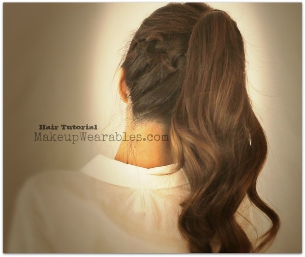 Hair Tutorial Braided Messy Bun Ponytail Back To School