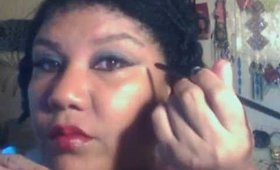 applying elf cream eyeliner