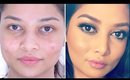 Drugstore Glam Makeup || Icy Silver Blue eyeshadow look ||