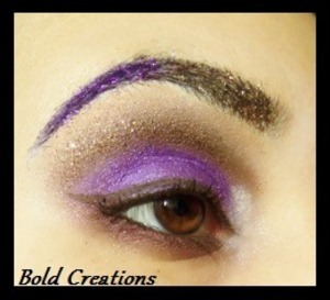 A look I created using different shades of browns and purples to create this look