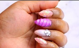 Unicorn Nail tutorial - Acrylic Version -  Queenii Rozenblad