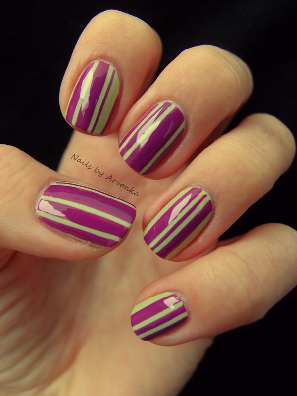 Simple striping mani | Veronika S.'s (nailsbyarvonka) Photo | Beautylish