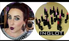 Inglot Lipstick Swatches & Review