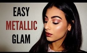 SHIMMERY METALLIC GLAM | QUICK & EASY MAKEUP TUTORIAL!