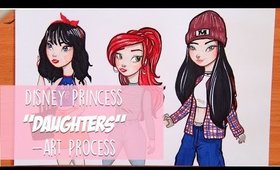 Disney Princesses Daughters- Drawing Art Process