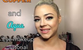 Aqua and Copper Eye Tutorial | Beauty by Pinky