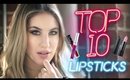 TOP 10 BEST LIP PRODUCTS: LIP SWATCHES | Jamie Paige