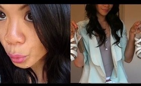 OOTD ♡ Fresh Spring look ft. Mint jacket & White shorts