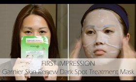 First Impression: Garnier Skin Renew Dark Spot Treatment Mask | FromBrainsToBeauty