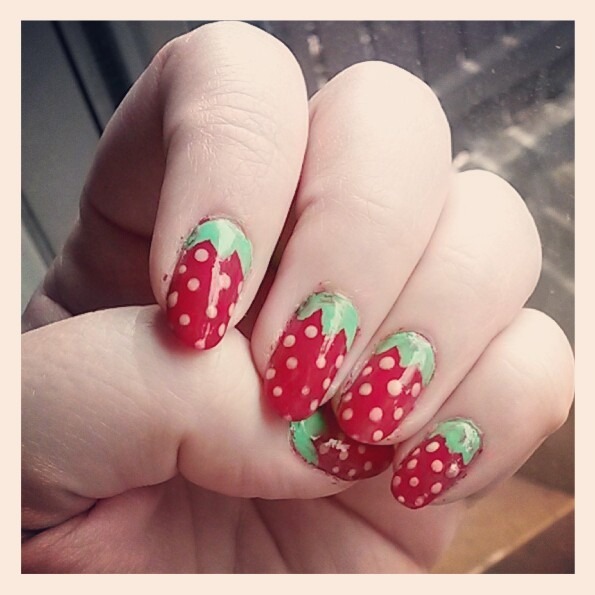 Strawberry Nails | Stephanie N.'s (BewitchingBeauty) Photo | Beautylish