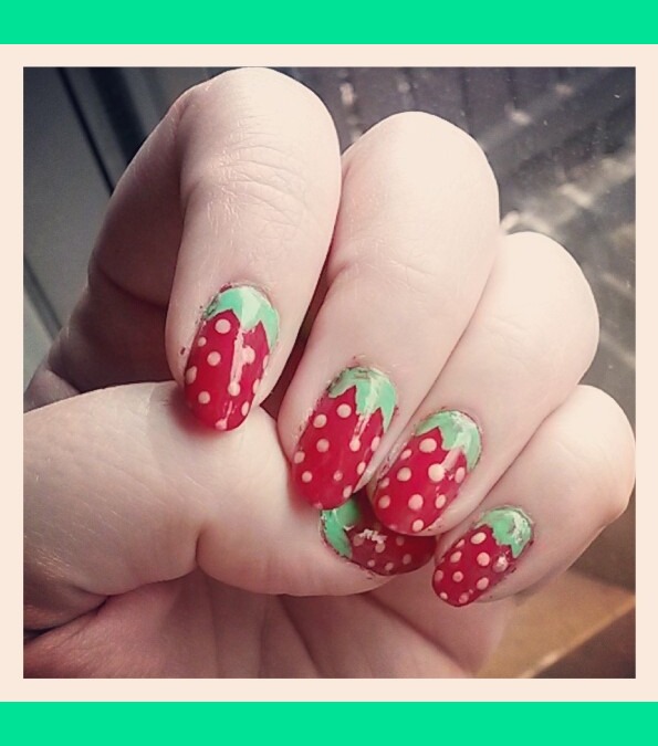 Strawberry Nails | Stephanie N.'s (BewitchingBeauty) Photo | Beautylish