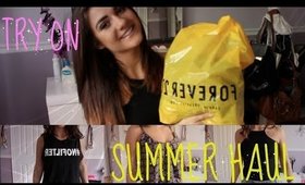 TRY ON SUMMER CLOTHING HAUL: Forever21, Brandy Melville, H&M