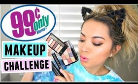FULL FACE USING ONLY 99 CENTS STORE MAKEUP Challenge!