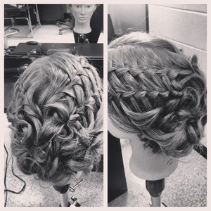 The waterfall braid up do I did in class :)