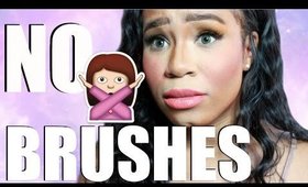 FULL FACE USING ONLY  HANDS NO BRUSHES CHALLENGE! | BeautybyGenecia