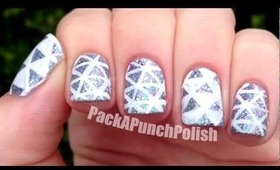 Triangles and Glitter Nail Art Tutorial