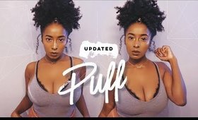 Natural Hair Puff Style With Gold Jewels