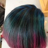 colorful ombré highlights