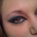 Teal Double winged Cat eye