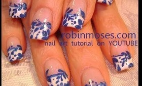 Delfts Blauw Dutch royal design blue on french: robin moses nail art tutorial