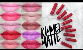 RIMMEL THE ONLY ONE MATTE LIPSTICK SWATCHES